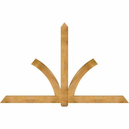 Ekena Millwork Redmond Rough Sawn Timber Gable Bracket, Western Red Cedar, 108"W x 68"H x 4"D x 6"F, 15/12 Pitch GBW108X68X0406RED00RWR